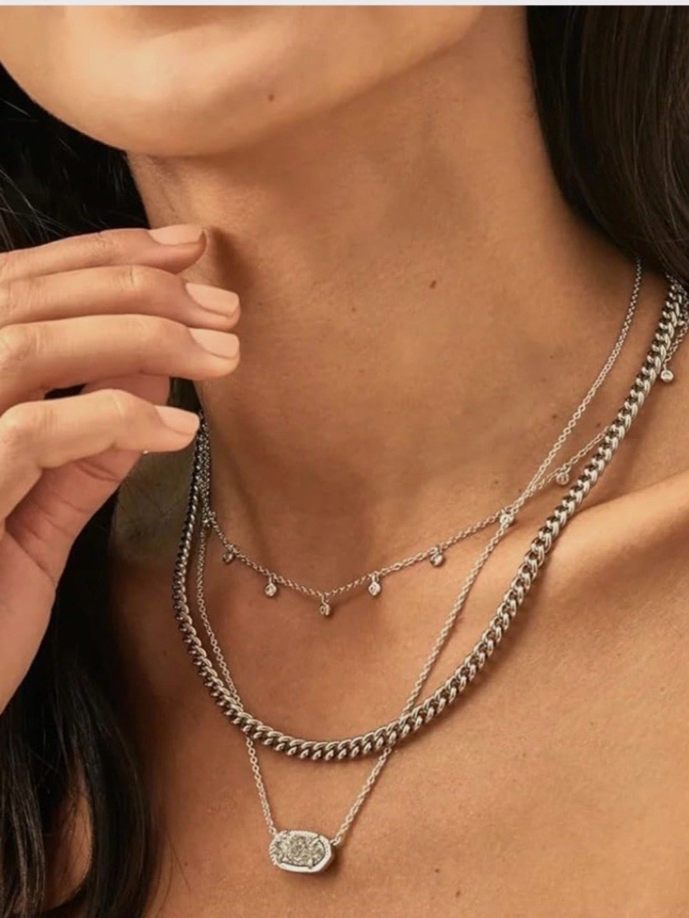 KENDRA SCOTT I ACE CHAIN
NECKLACE IN SILVER